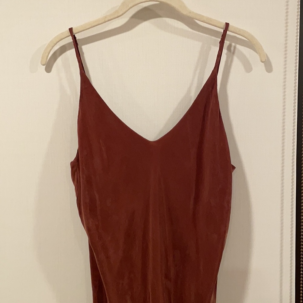 Ozma of California , Anaise Cupro Slip Dress in Adobe
